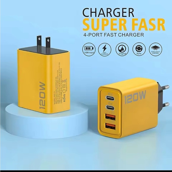 Other - 120W Fast Charger Type C Quick Charge 3.0 USB Charger Adapter